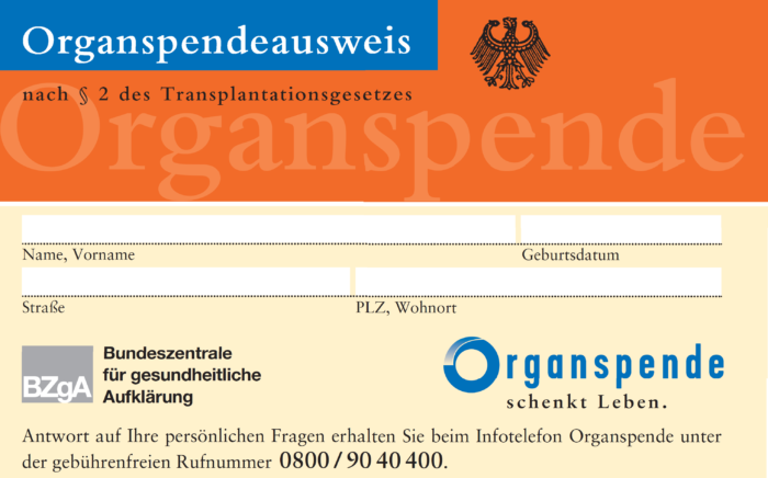 Organspendeausweis | Kreisverwaltung Ahrweiler