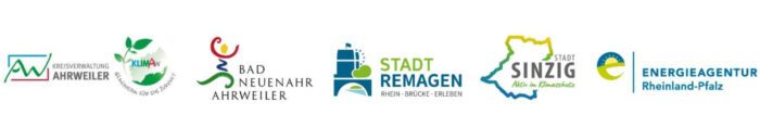 Logos_Infokampagne | Kreisverwaltung Ahrweiler Logos der Initiatoren der Infokampagne (Kreis Ahrweiler, Stadt Bad Neuenahr-Ahrweiler, Stadt Remagen, Stadt Sinzig, Energieagentur RLP)