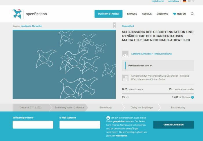 Petition | Kreisverwaltung Ahrweiler